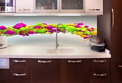 3d Colorful cubes - Fototapeta 24280